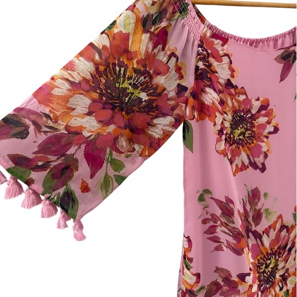 Trina Turk Luxe Silk Amaris Dress Desert Bloom Size Small - Picture 5 of 9